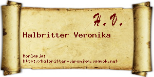 Halbritter Veronika névjegykártya